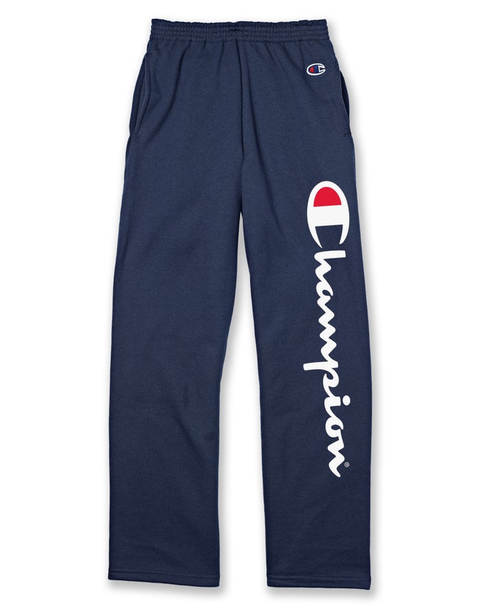 Pantalon Chandal Champion Niño - Double Dry® Fleece With Pockets Script Logo ( Azul Marino ) 9768251